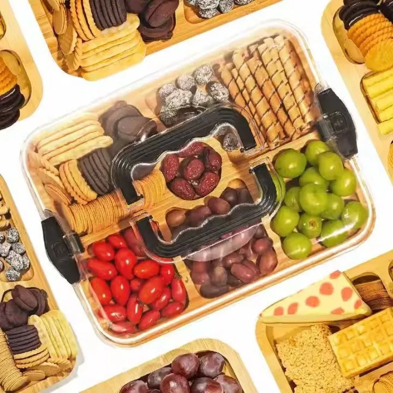 Food Snacks For Camping - Drewniana deska do serów, taca na