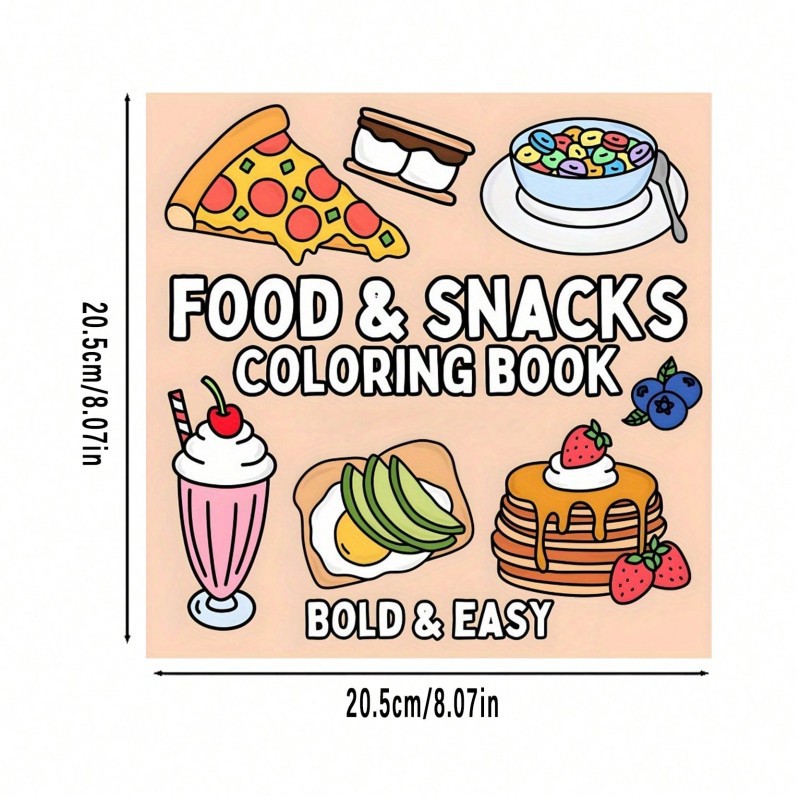 Nowa kolorowanka o tematyce je – Food Snacks Coloring Book recenzja i cena