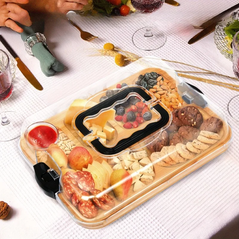 Drewniana deska do serów, taca – Food Snacks For Camping recenzja i cena