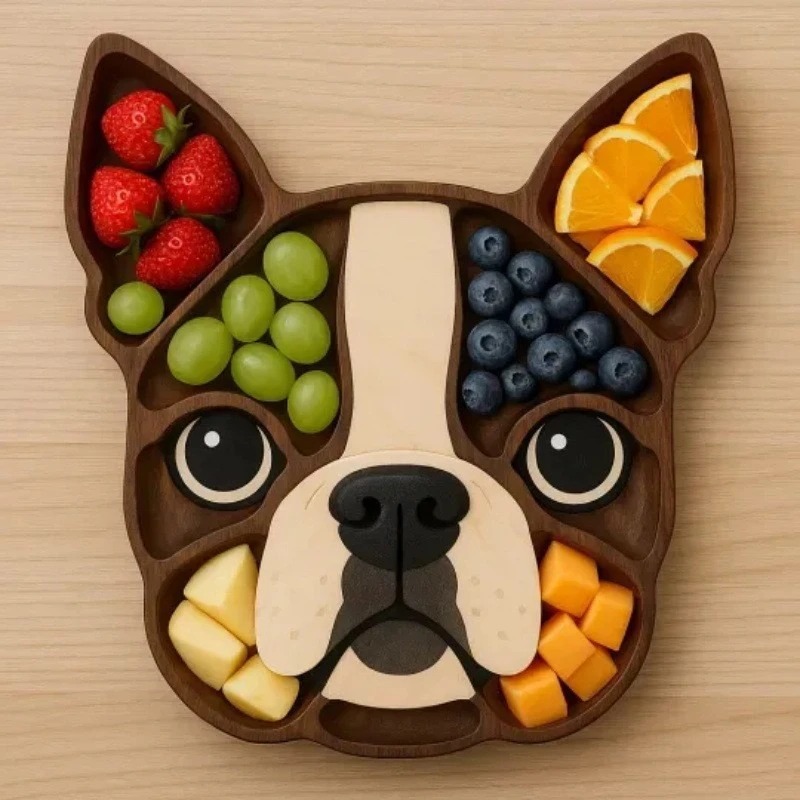 Drewniana taca w kształcie ośm – Food Platter Snacks recenzja i cena