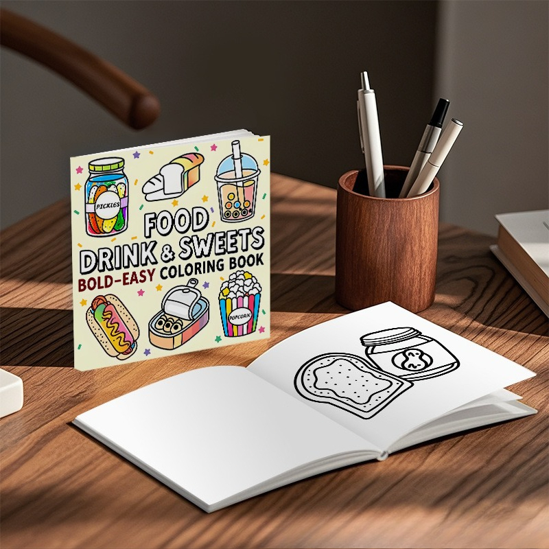 Książeczka do kolorowania dla  – Food Snacks Coloring Book recenzja i cena