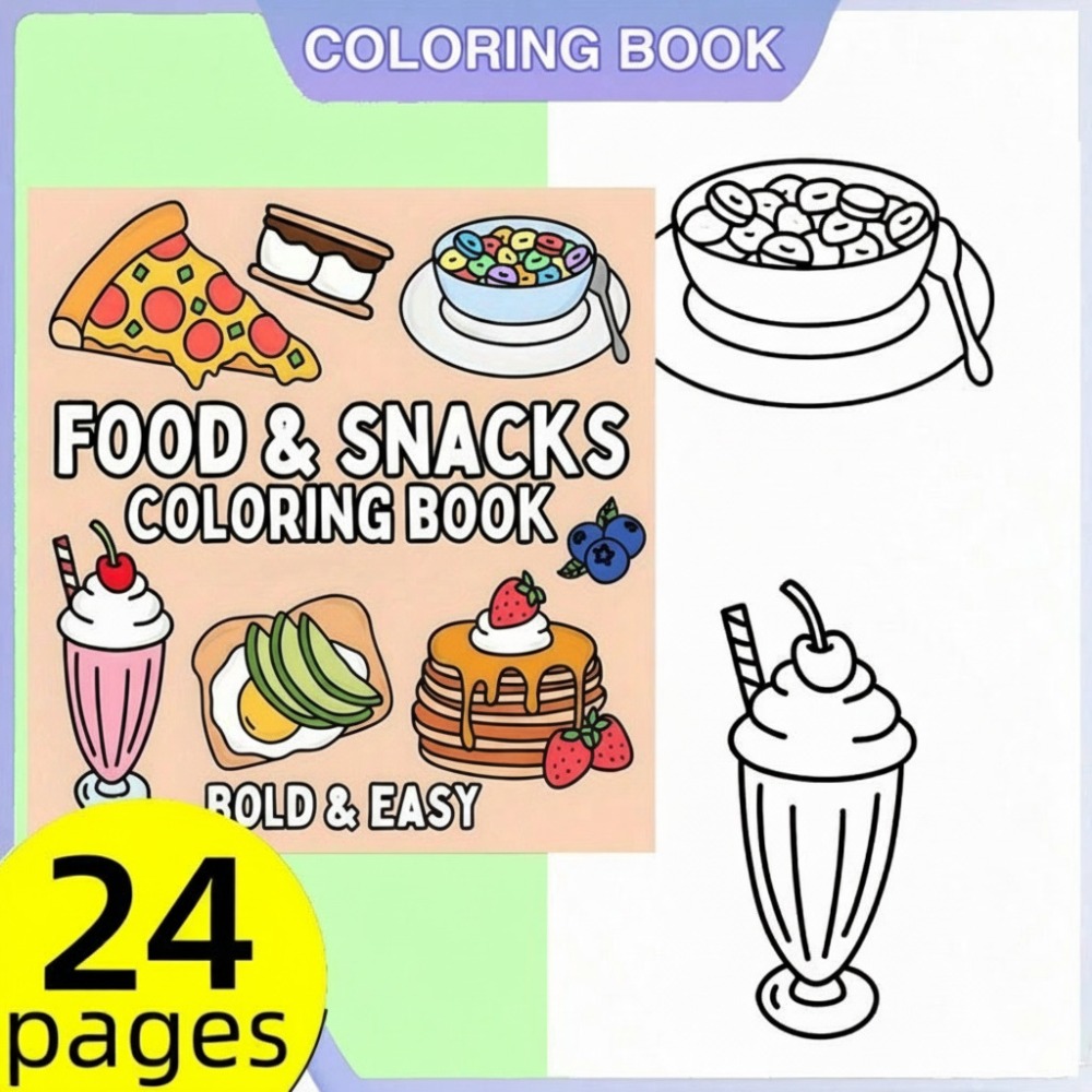 Kolorowanka z jedzeniami i prz – Food Snacks Coloring Book recenzja i cena